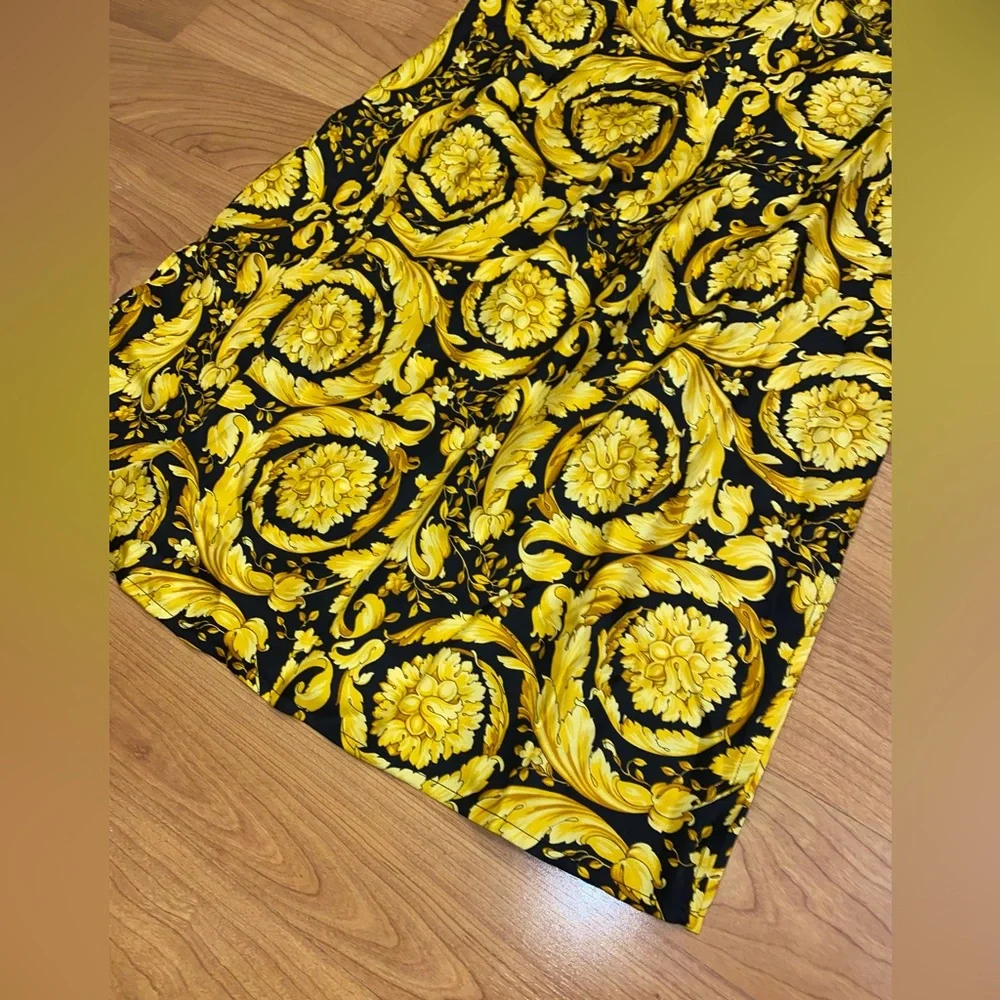 Versace Barocco Silk Pajama Slip Medium